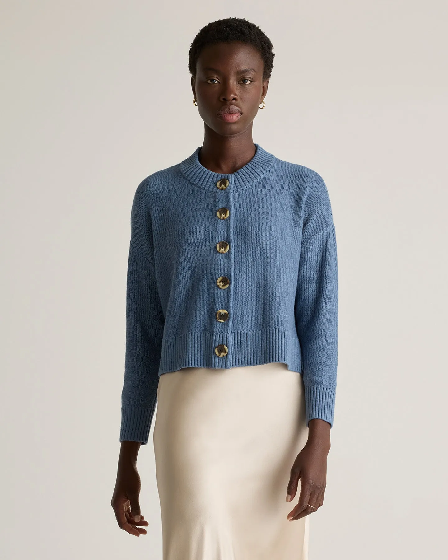 100% Organic Cotton Cropped Cardigan