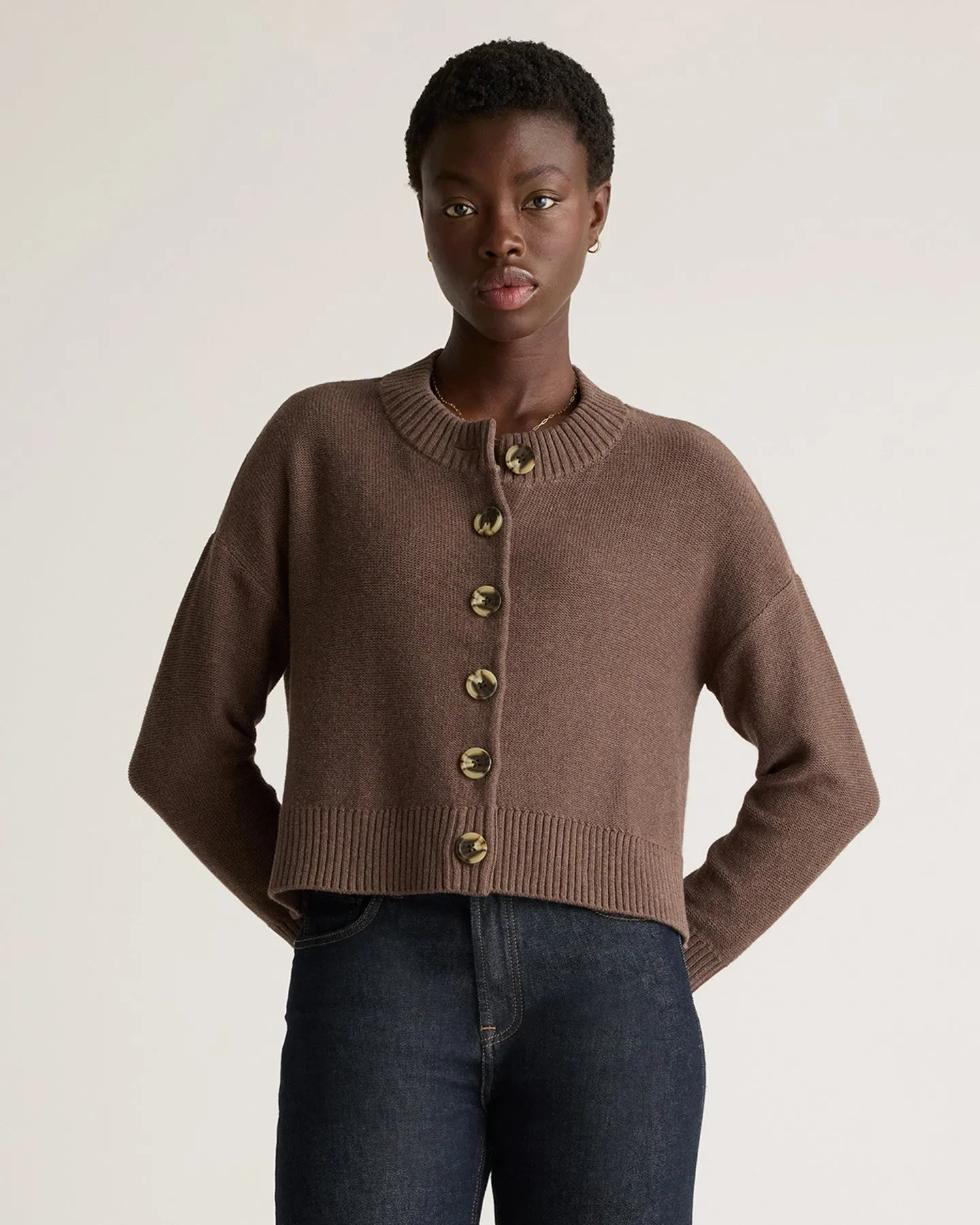 100% Organic Cotton Cropped Cardigan