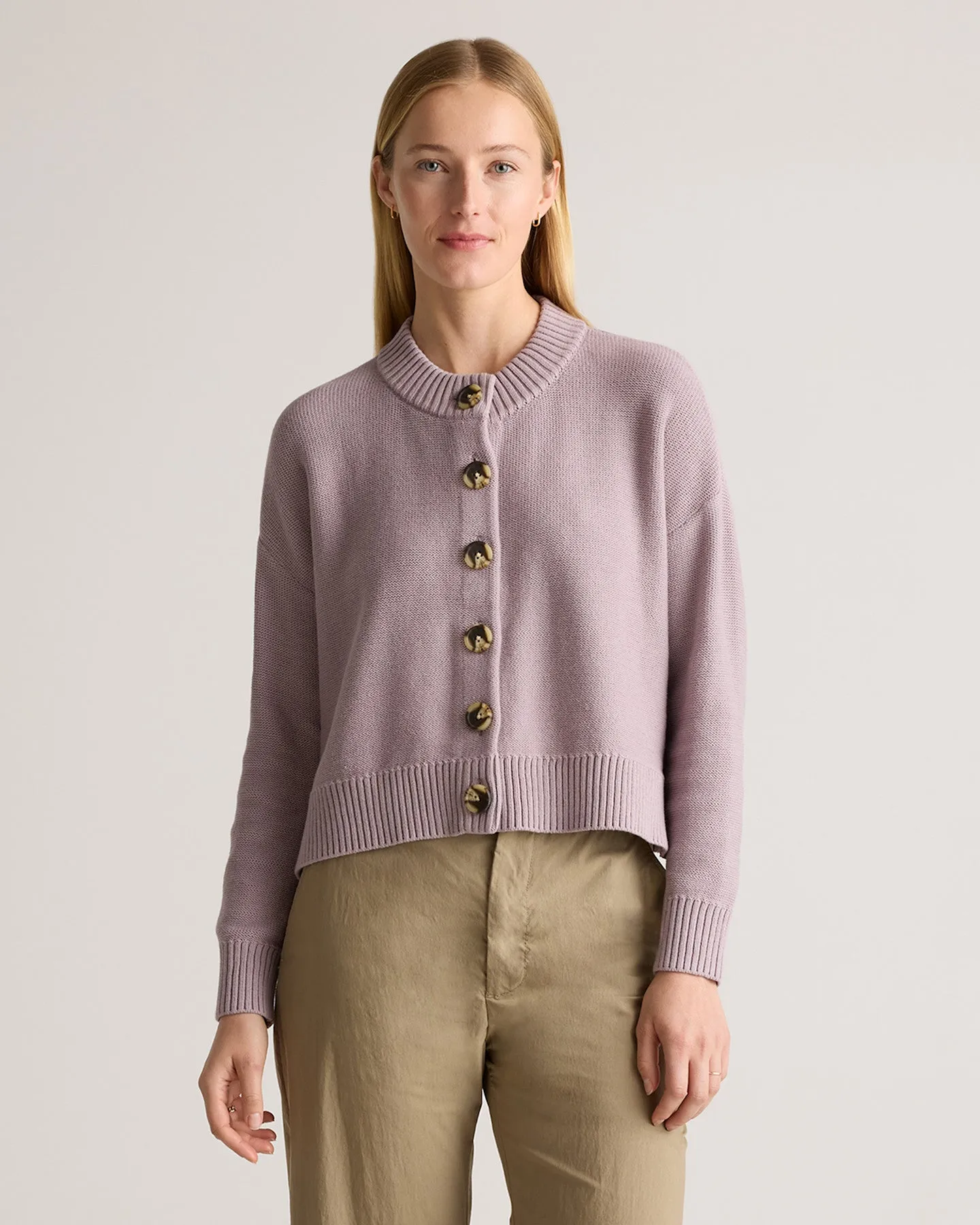 100% Organic Cotton Cropped Cardigan