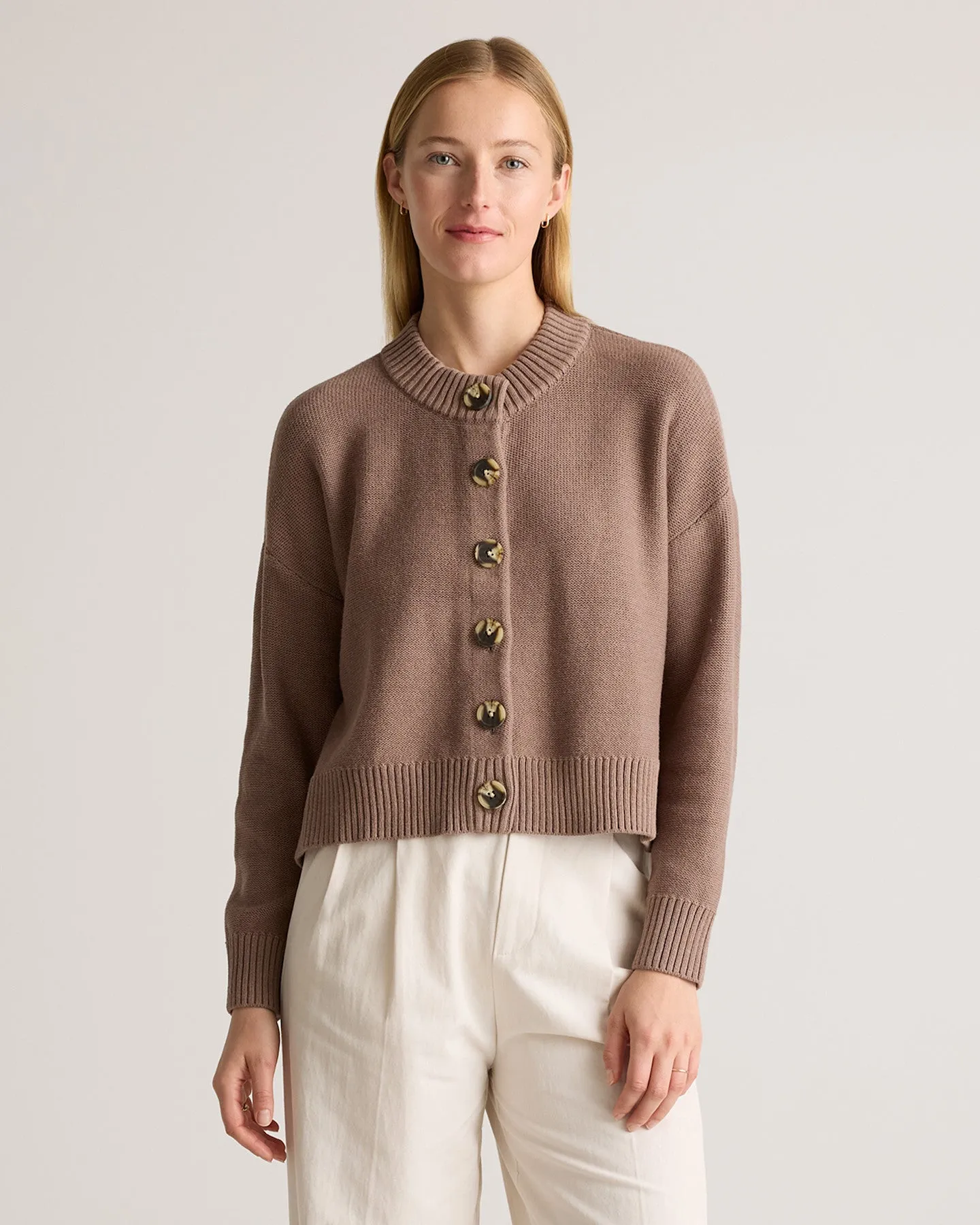 100% Organic Cotton Cropped Cardigan