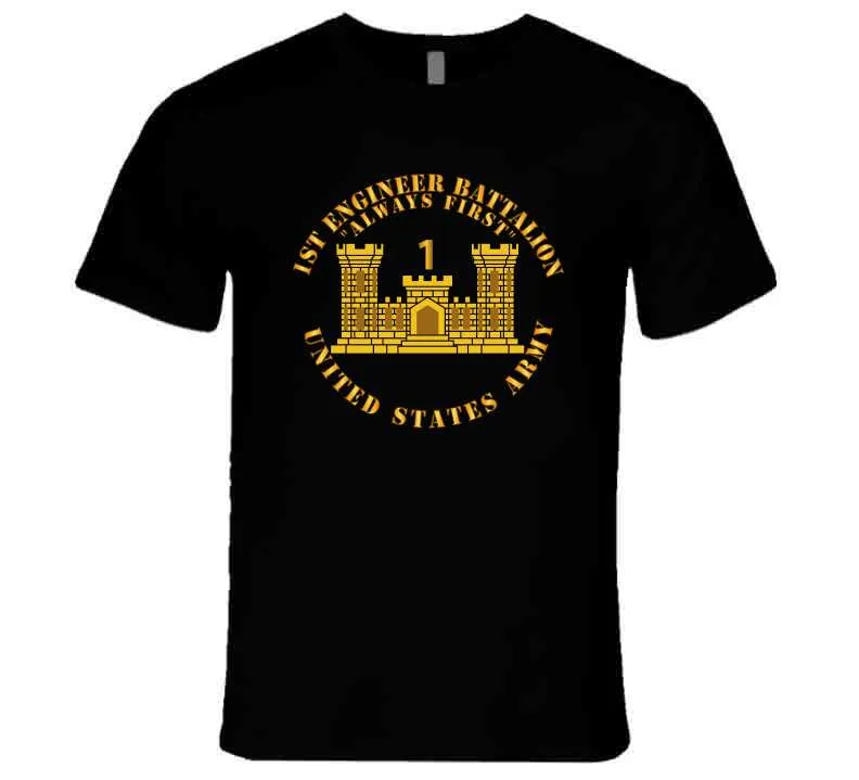 1st Engineer Battalion - Always First - Eng Branch Num - Us Army T Shirt, Hoodie and Premium