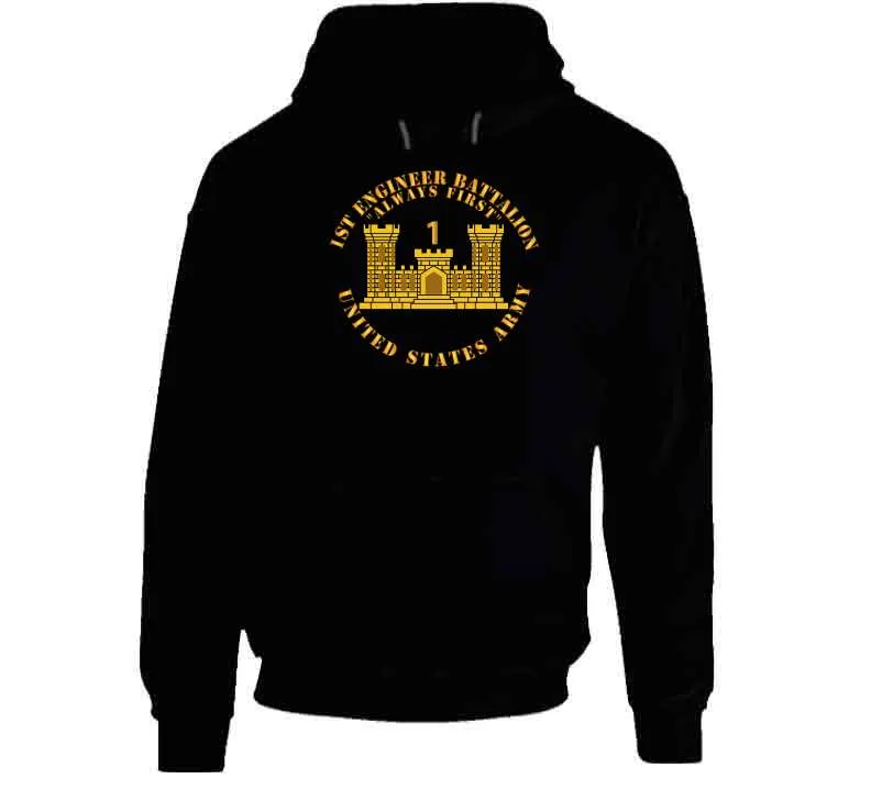 1st Engineer Battalion - Always First - Eng Branch Num - Us Army T Shirt, Hoodie and Premium
