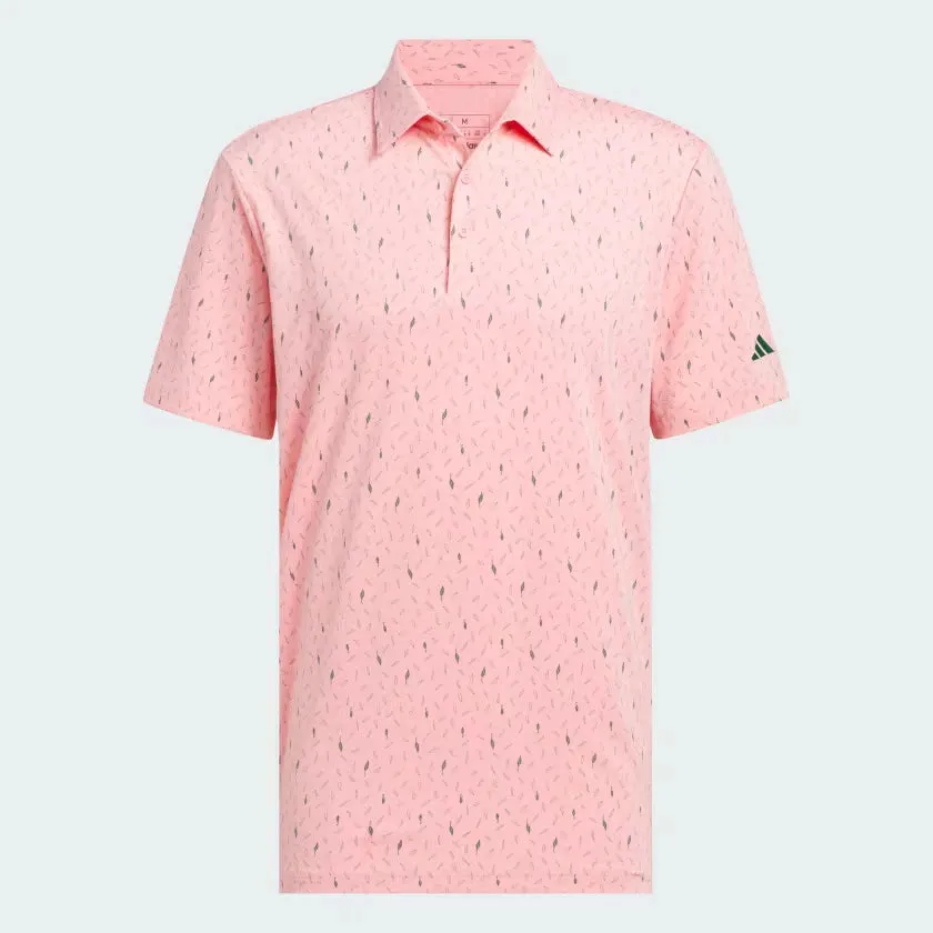 Adidas Ultimate365 All Over Print Polo Shirt - Semi Pink Spark