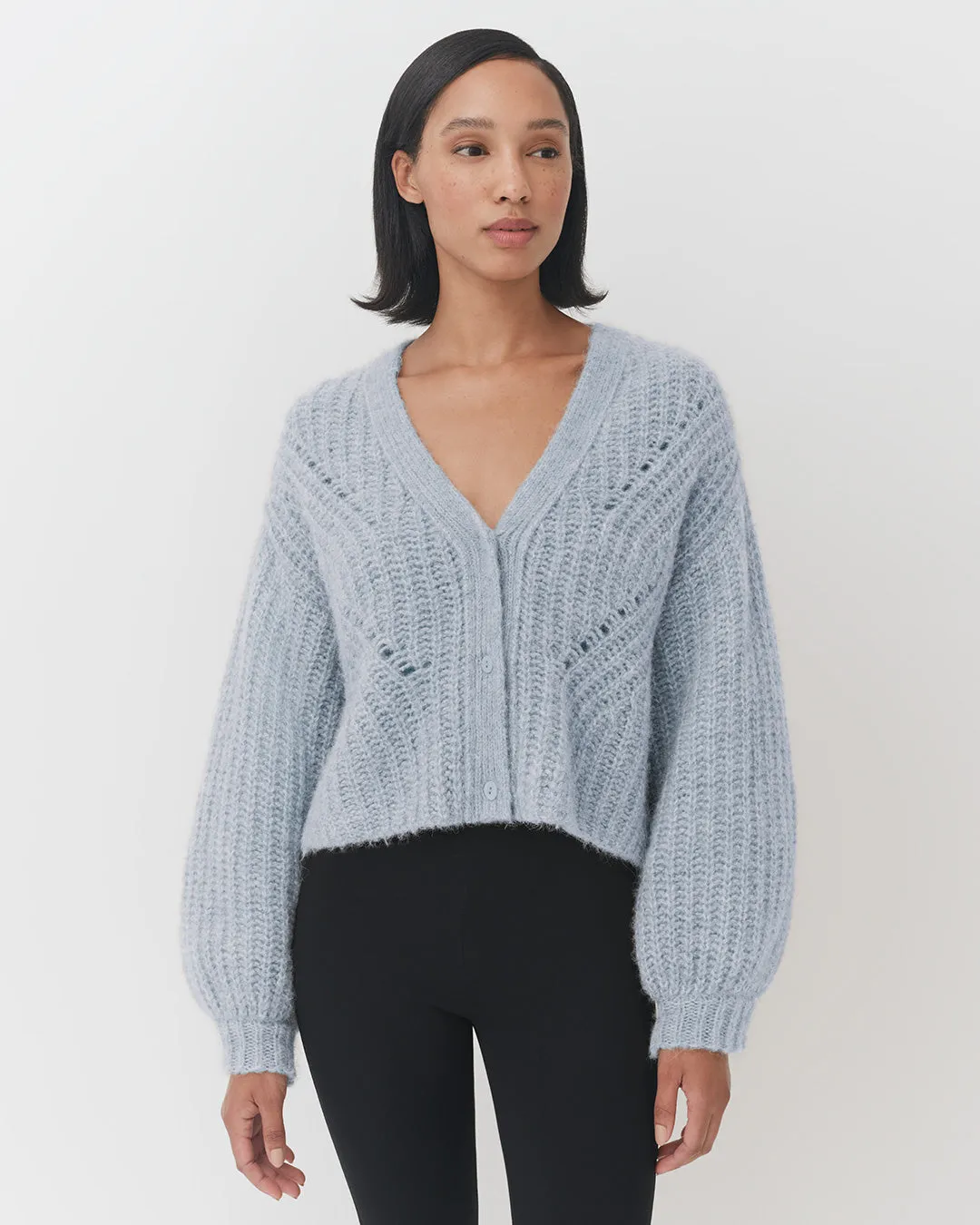 Alpaca Wool Cropped Cardigan