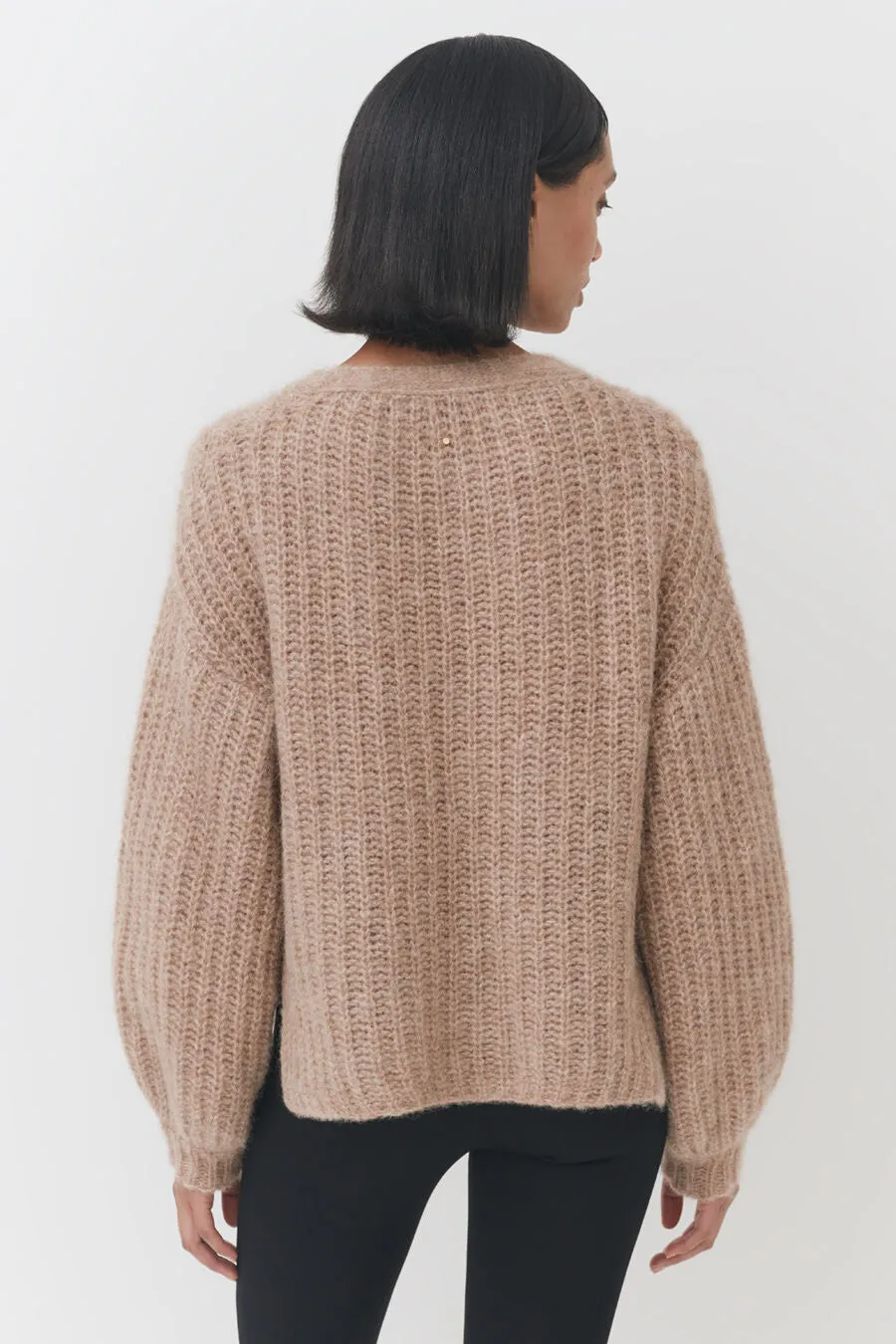 Alpaca Wool Cropped Cardigan