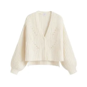 Alpaca Wool Cropped Cardigan