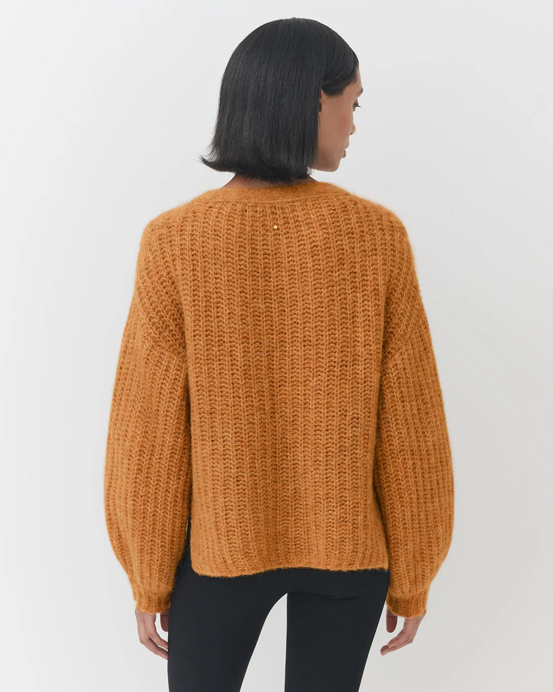 Alpaca Wool Cropped Cardigan