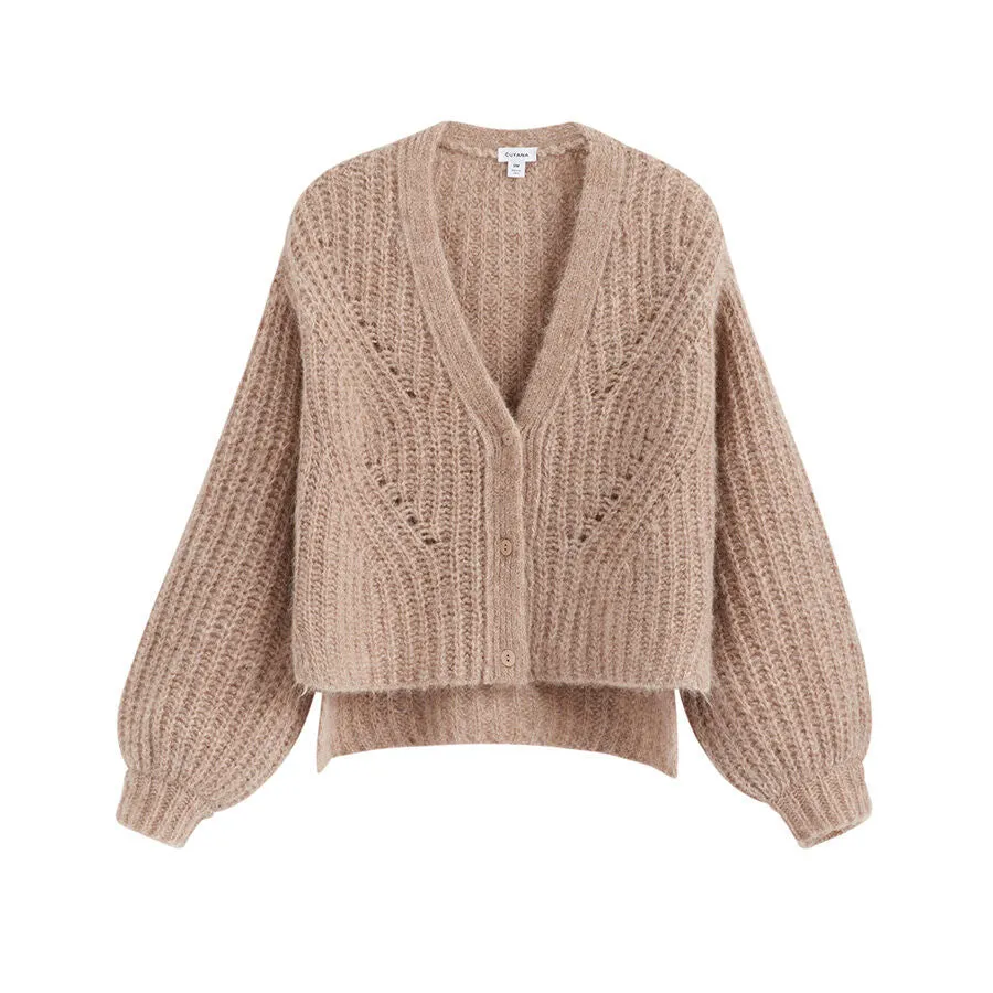Alpaca Wool Cropped Cardigan