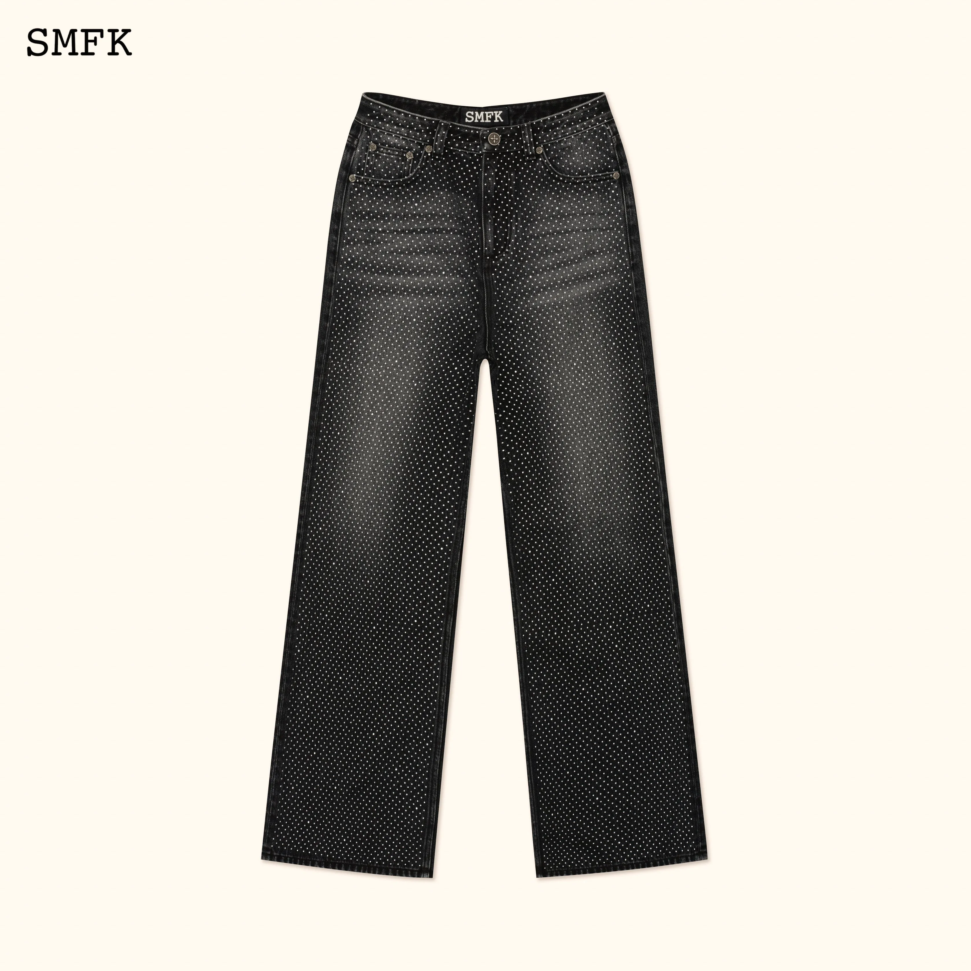 Ancient Myth Diamond Flared Jeans In Black