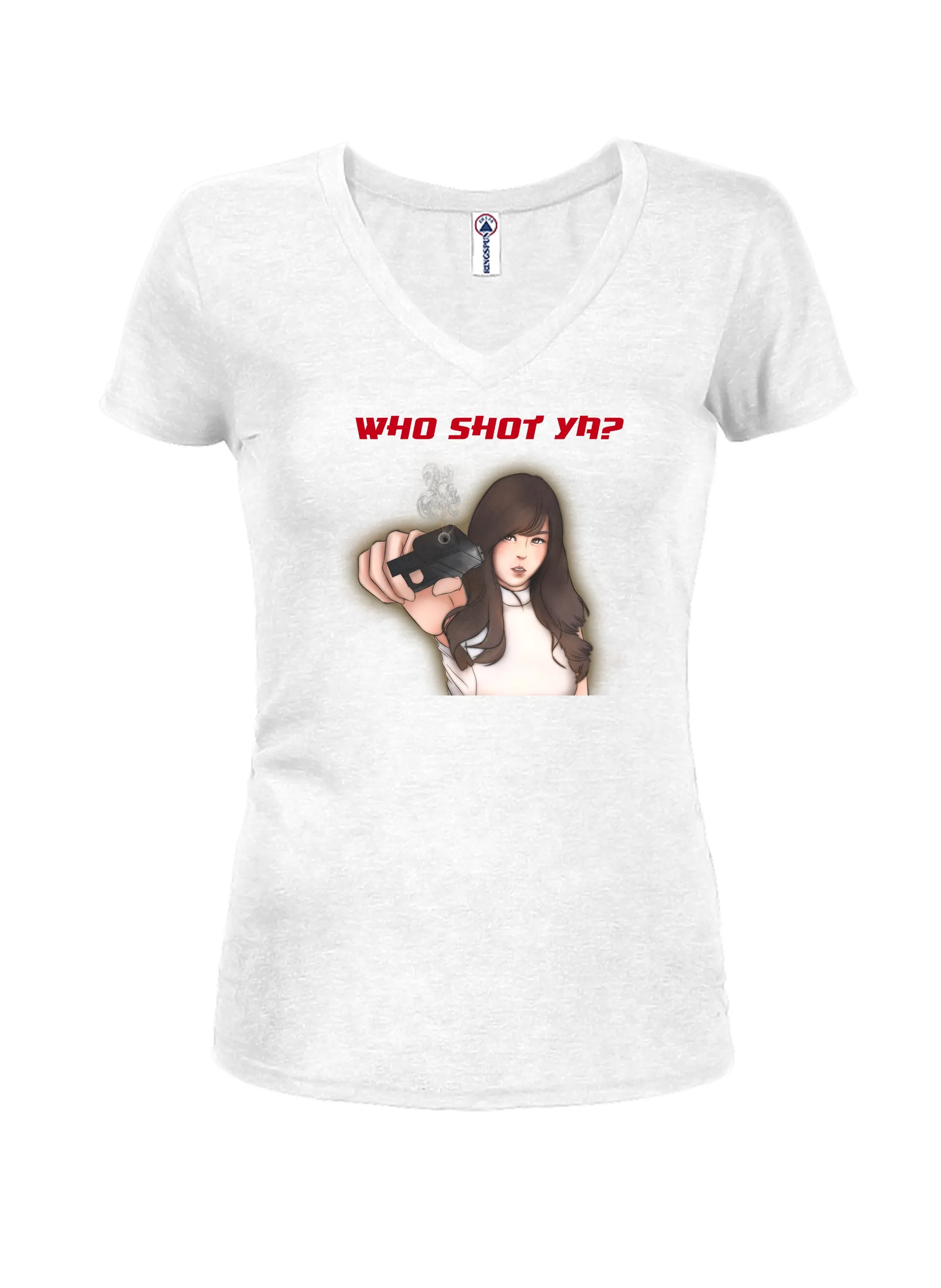 Anime - Who Shot Ya? Juniors V Neck T-Shirt