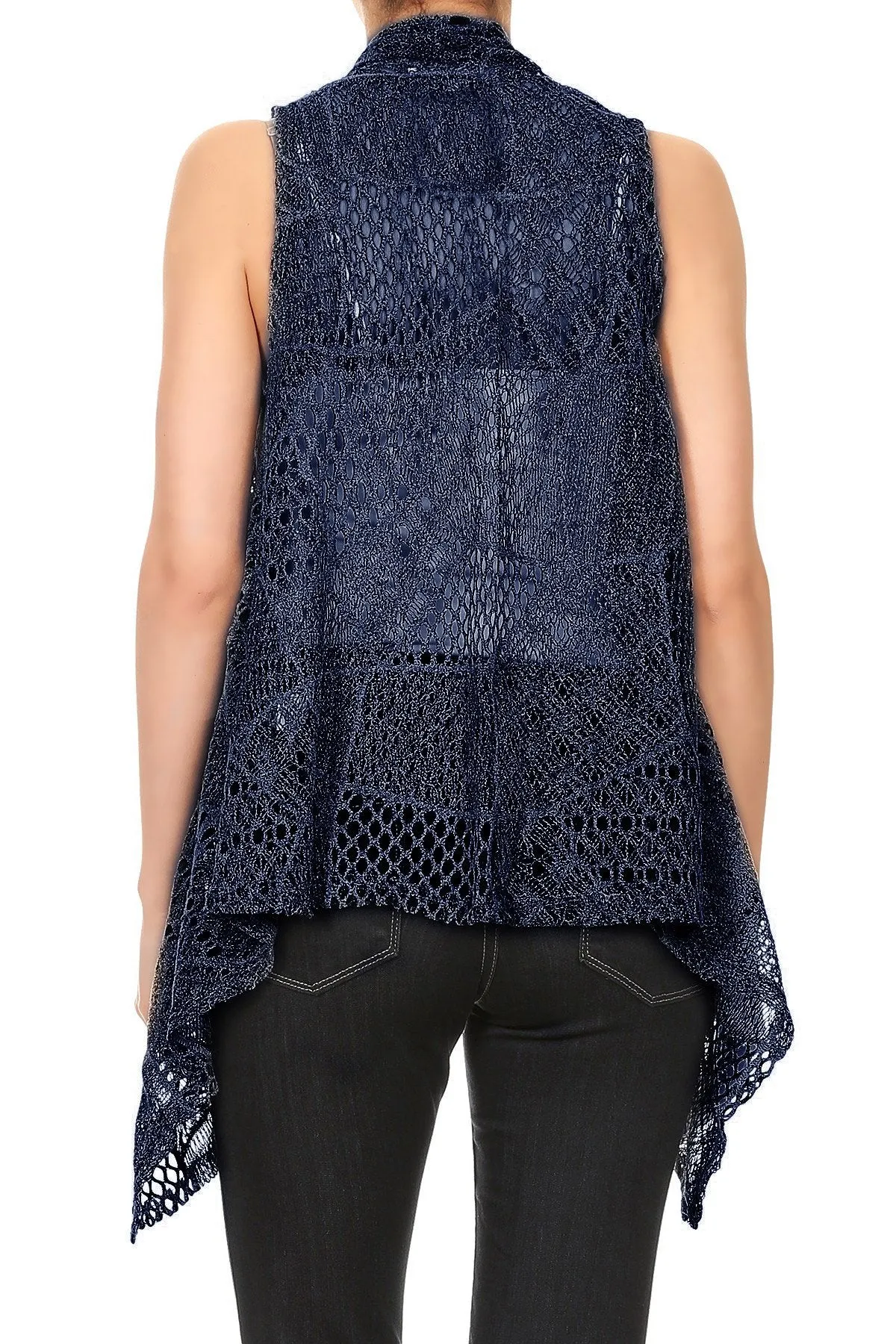 Anna-Kaci Womens Fringe Sequin Backless 1920s Flapper Cardigan
