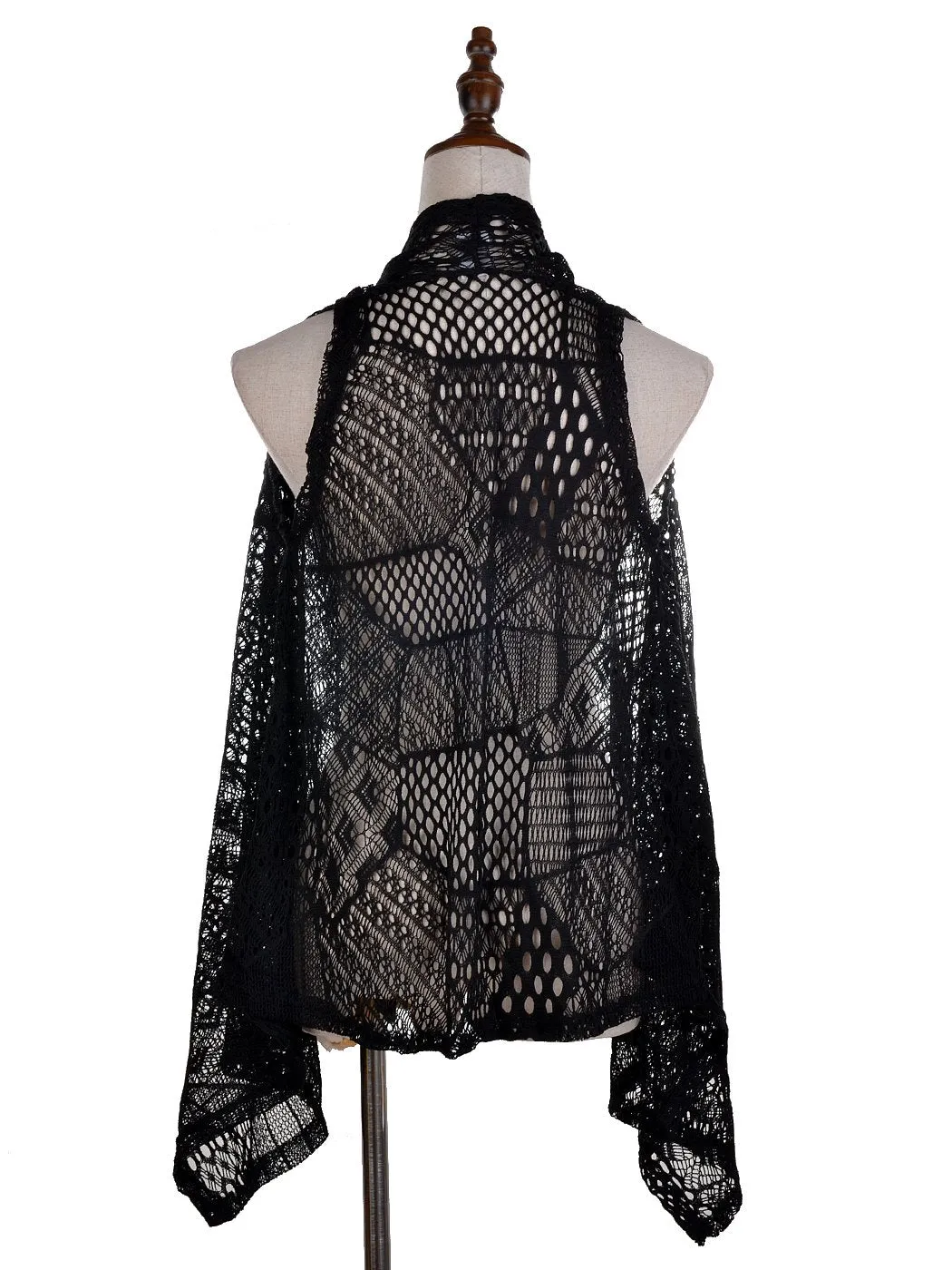 Anna-Kaci Womens Fringe Sequin Backless 1920s Flapper Cardigan