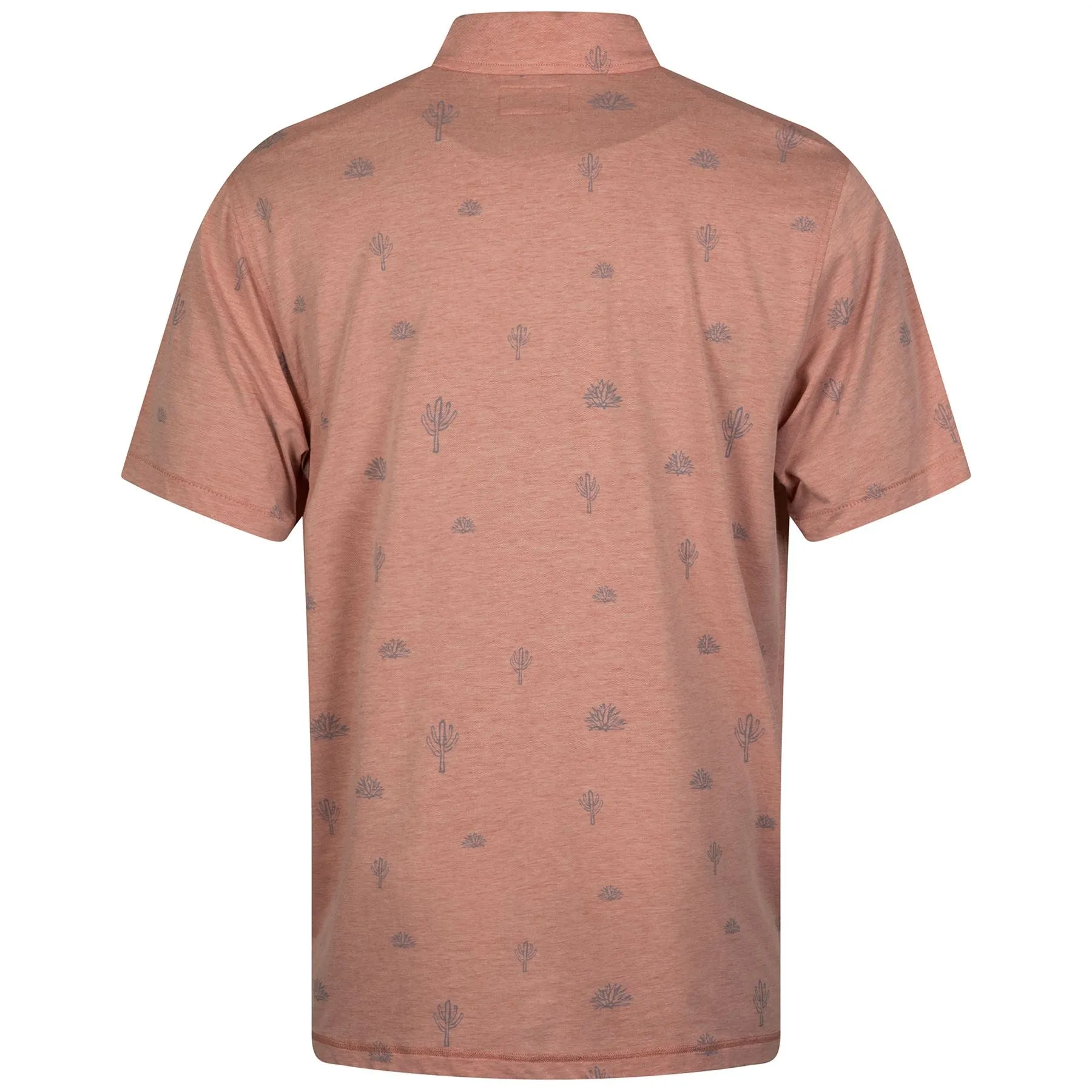 Astoria Cactus Print Polo Light Coral Oak - SS24