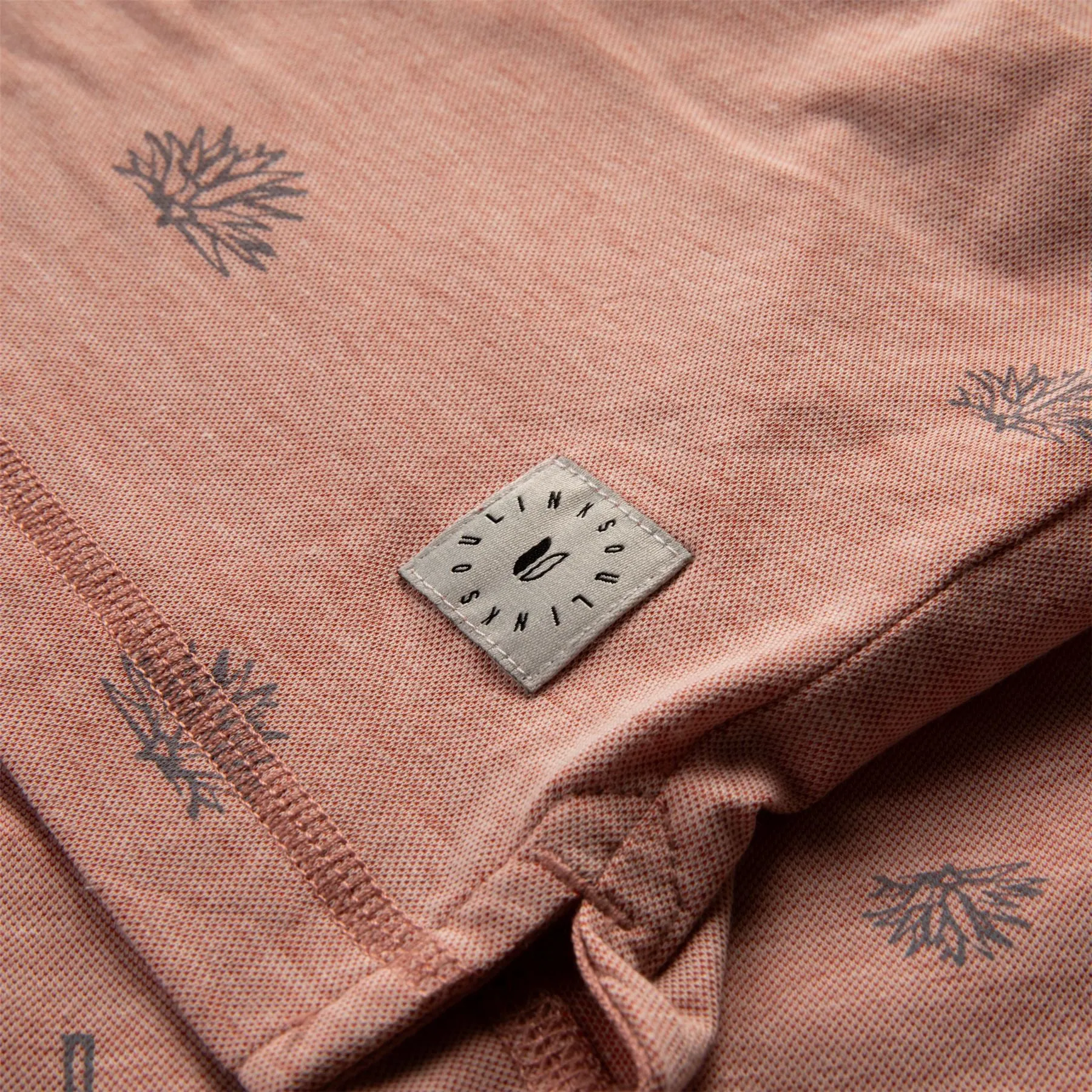 Astoria Cactus Print Polo Light Coral Oak - SS24