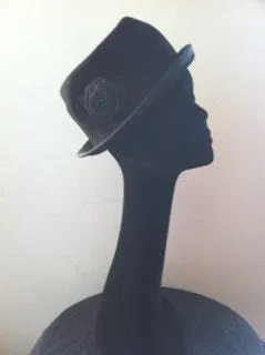 black soft trilby/ bowler hat