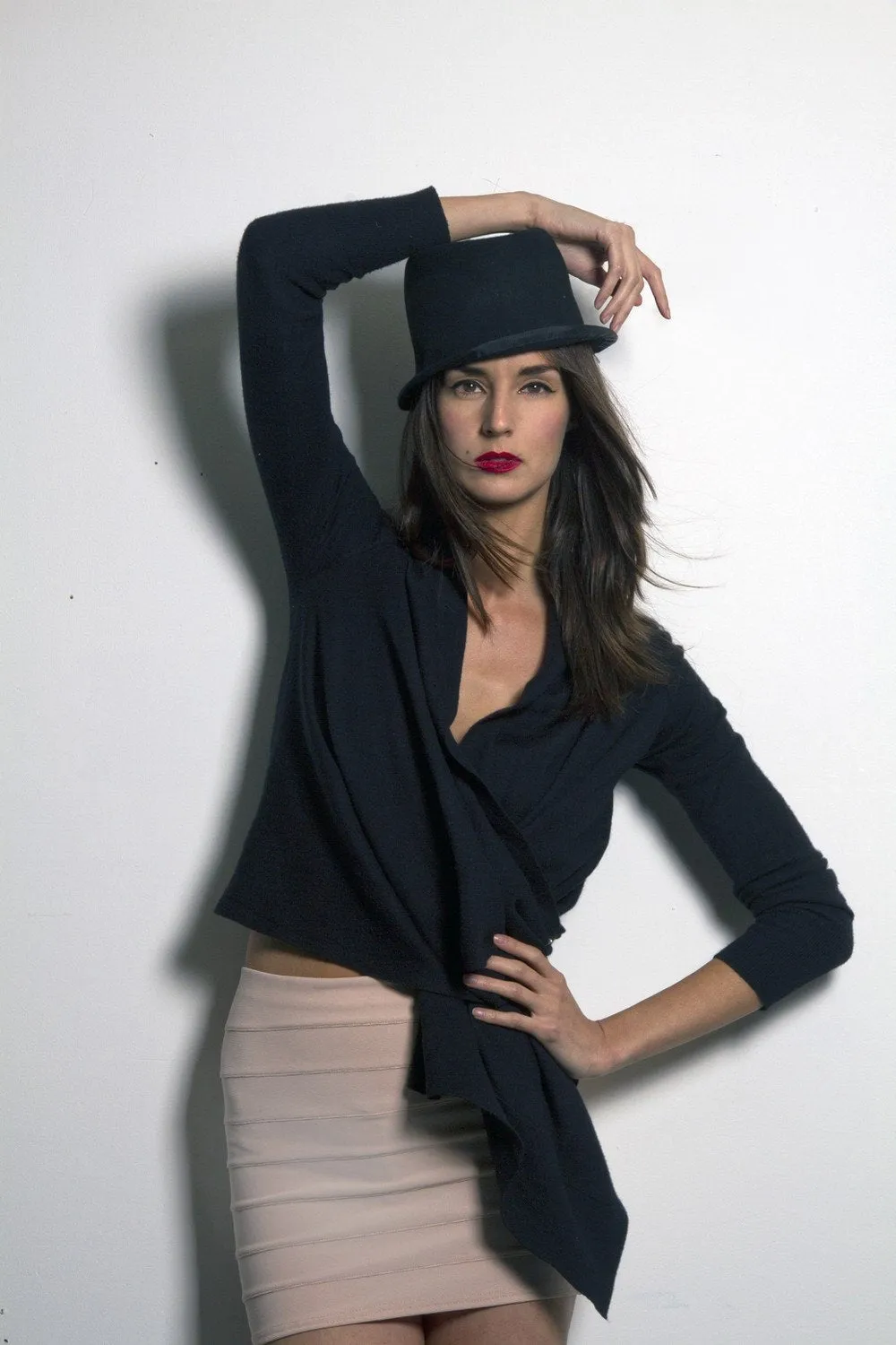 black soft trilby/ bowler hat