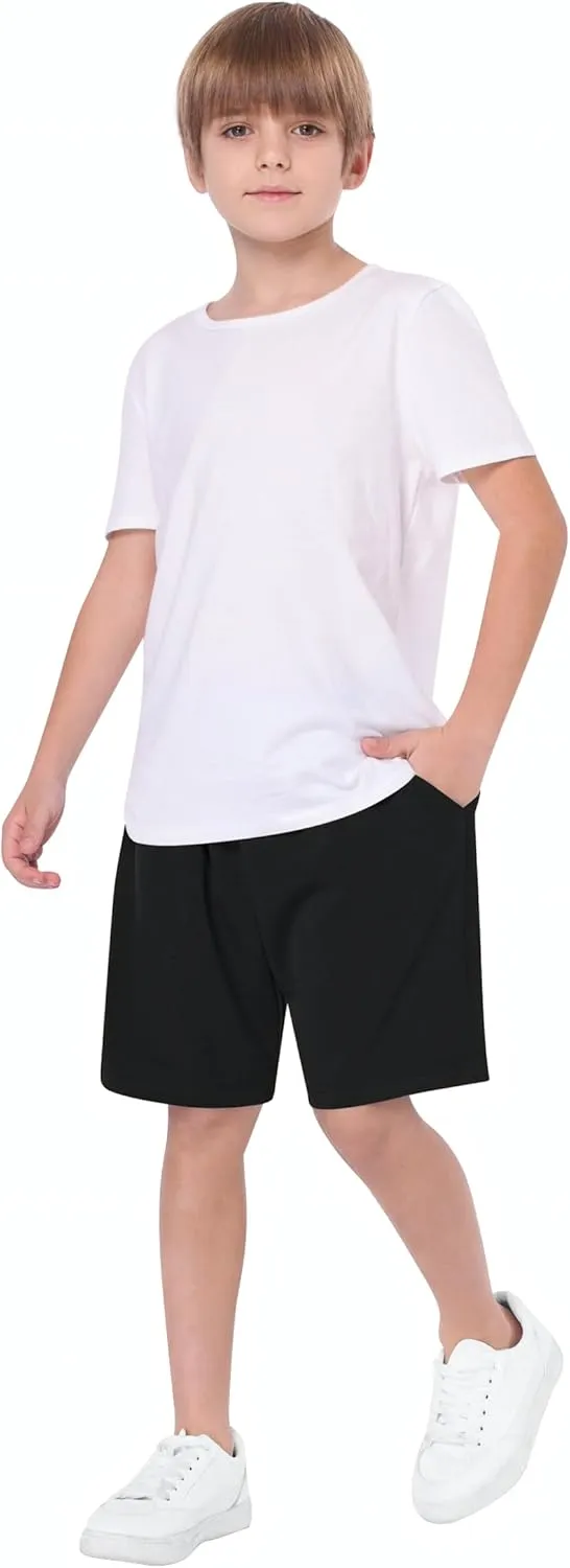 Boys Summer Solid Color Short Sleeve Polo Shirt And Shorts Sets for Kids6-15 Years