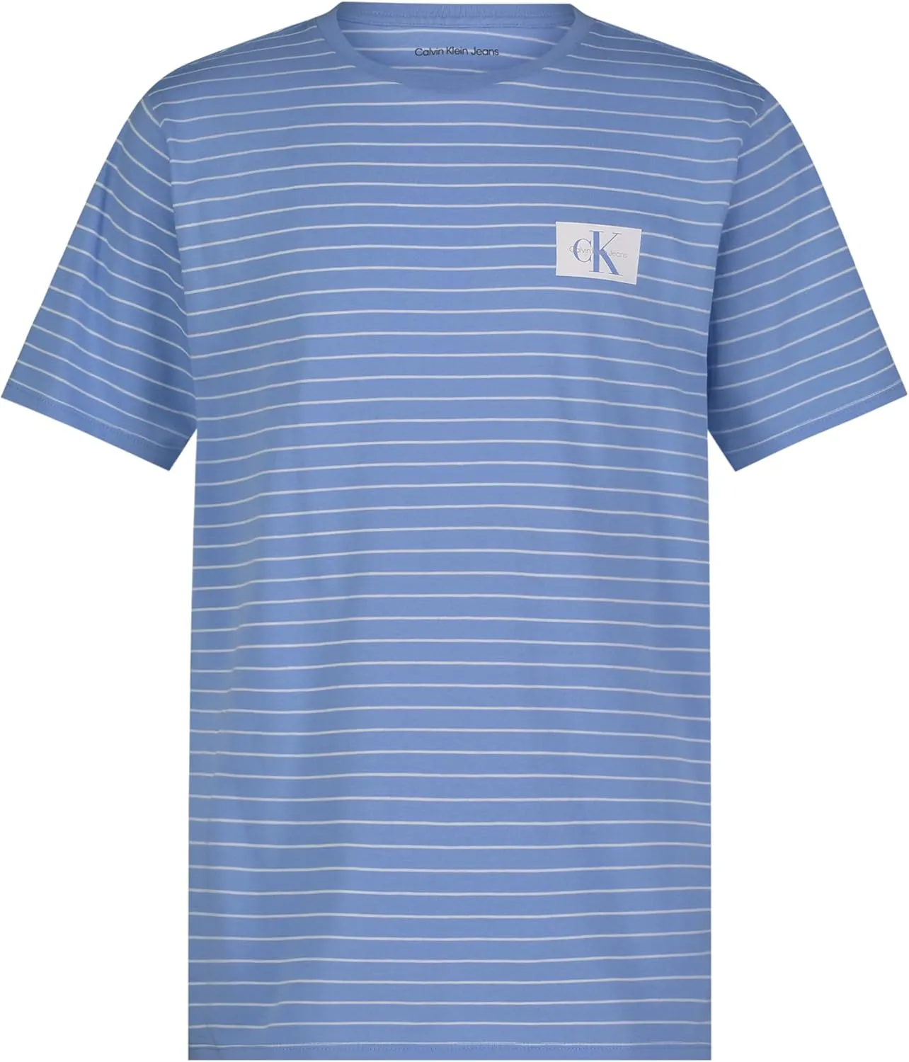 Calvin Klein Boys' Short Sleeve Striped Crew Neck T-Shirt, Soft, Comfortable, Relaxed Fit