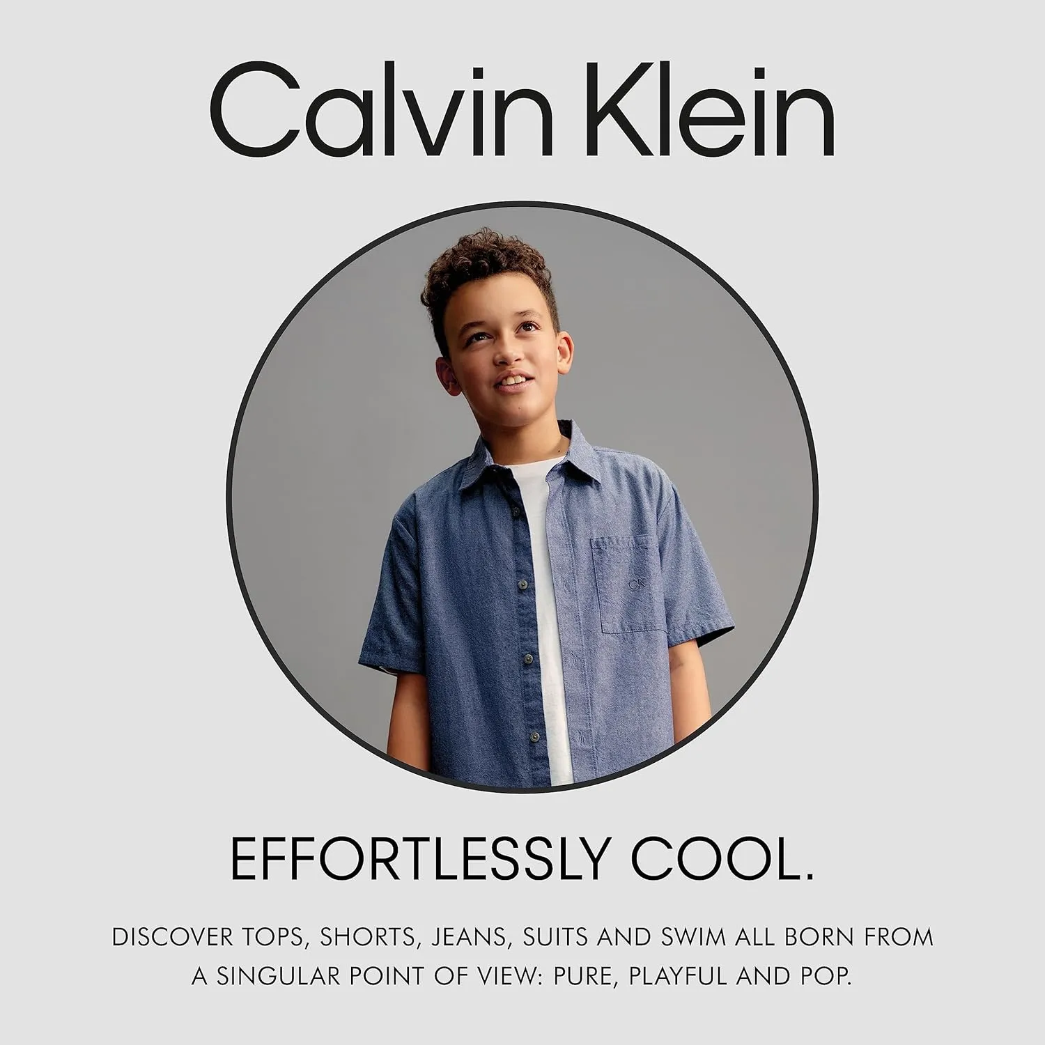 Calvin Klein Boys' Short Sleeve Striped Crew Neck T-Shirt, Soft, Comfortable, Relaxed Fit