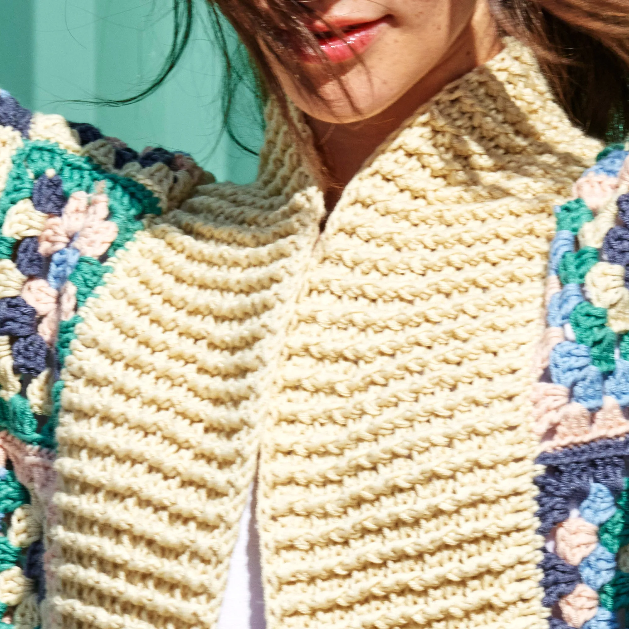 Caron Crochet Granny Boxy Cardigan