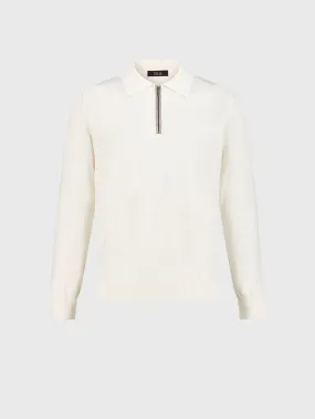 Cashmere and Silk Polo White