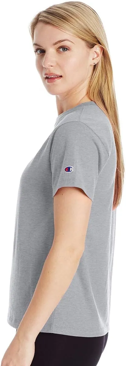 Champion Women's T-shirt, Classic Short Sleeve T-shirt, Lightweight Tee for Women, Script Logo (Plus Size Available)