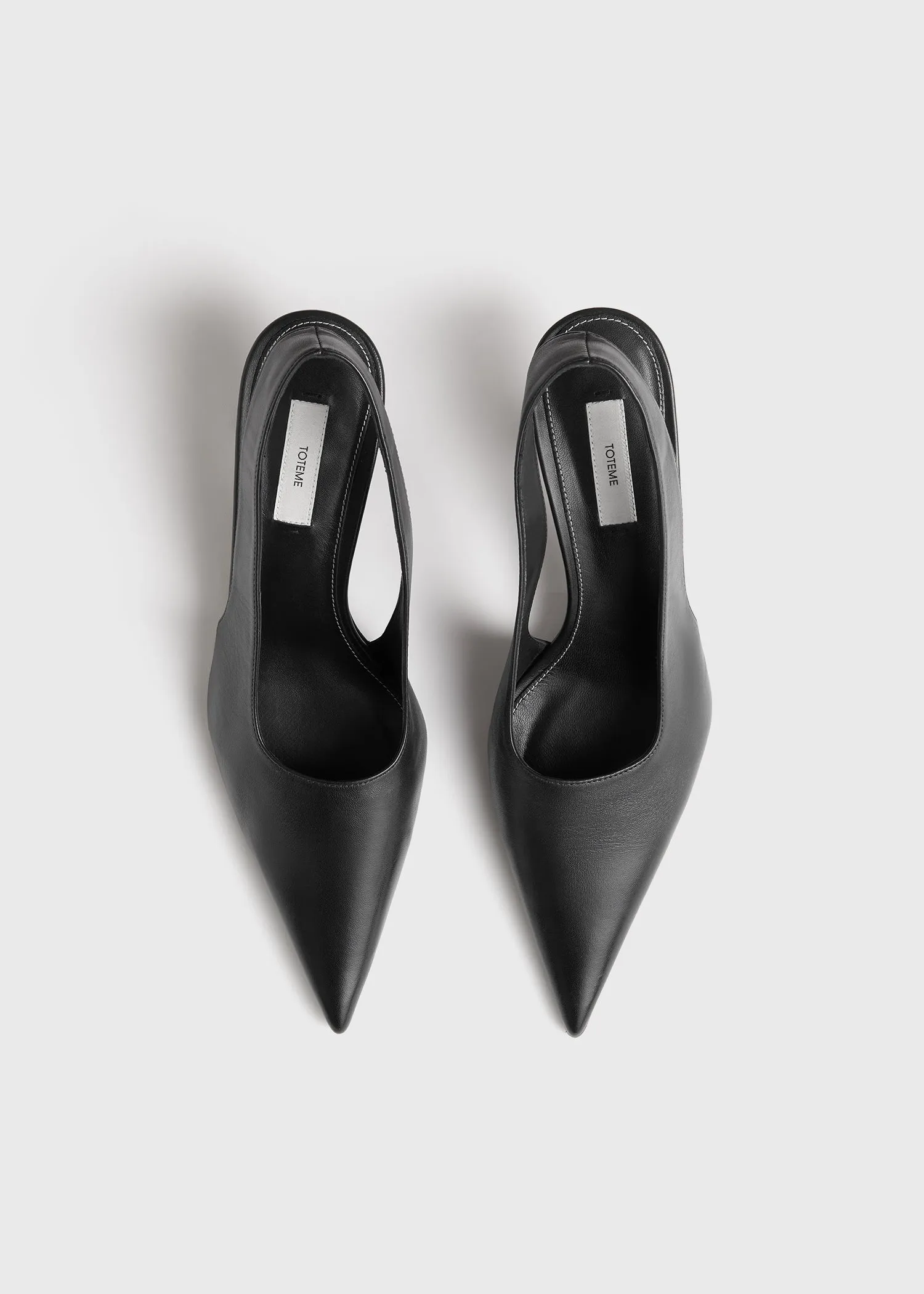 Classic leather slingbacks black