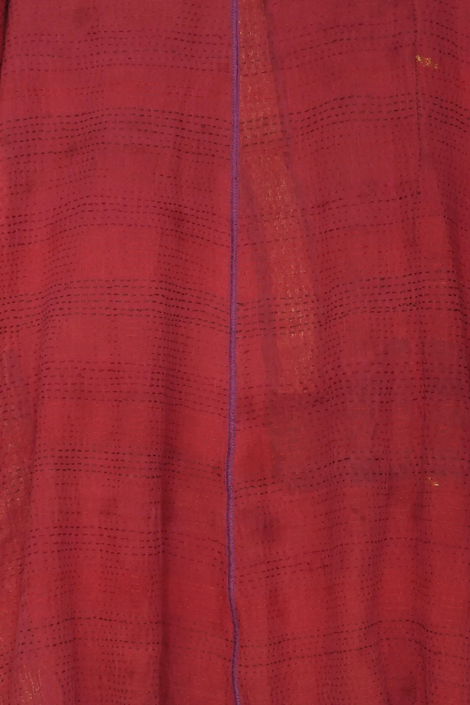 COTTON SILK SW PATCH KANTHA BELL SHAPE LONG JKT - ws2051-red -