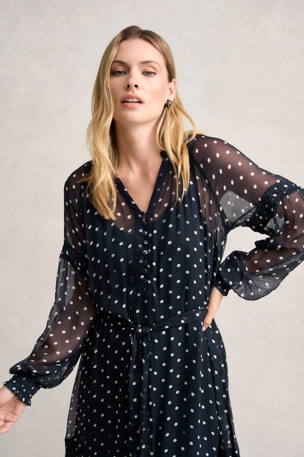 Crinkle Viscose Dress