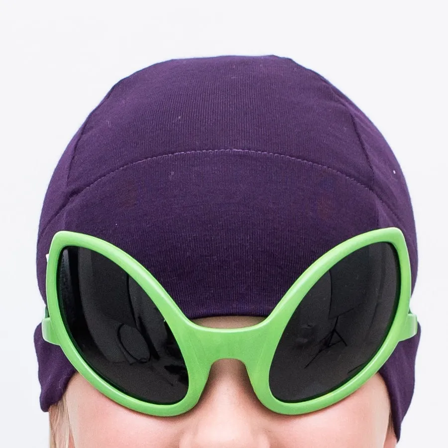Dark Purple Boy Girl Soft Cancer Hat Unisex