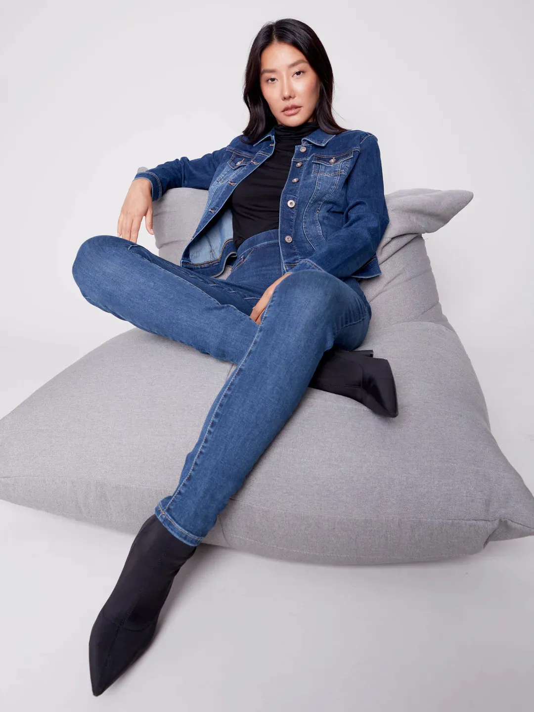 Denim Pull-On Pants