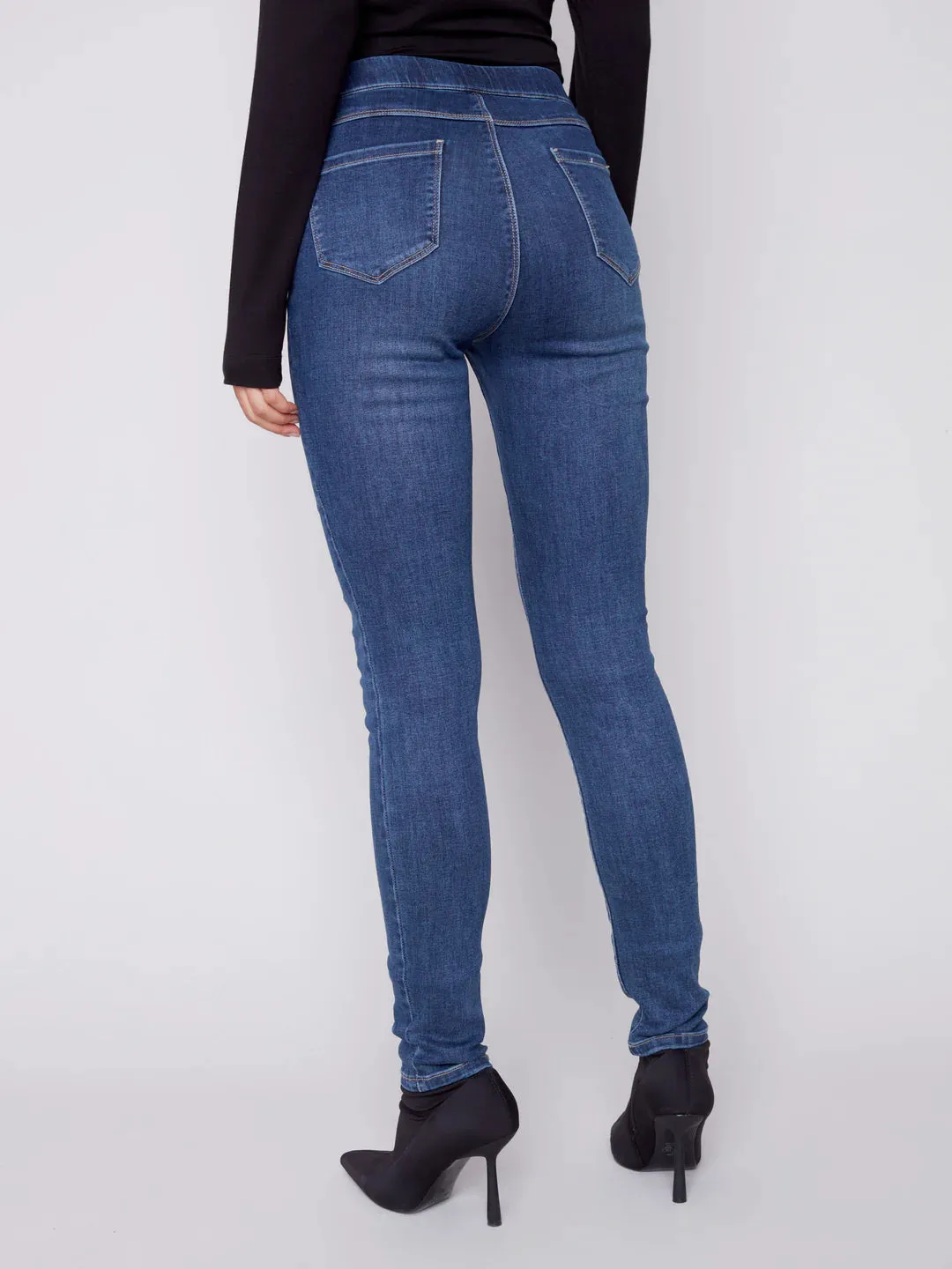 Denim Pull-On Pants