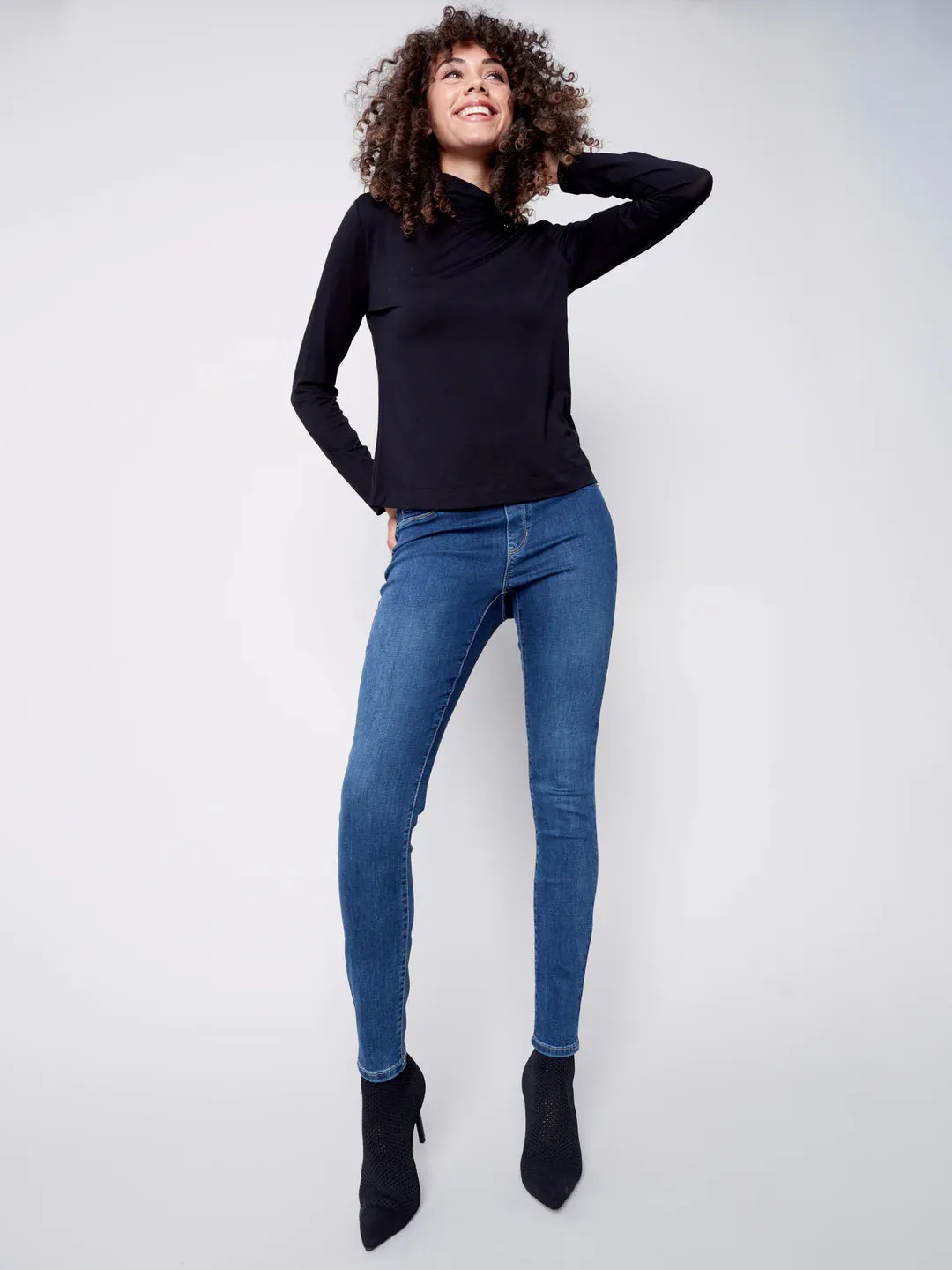 Denim Pull-On Pants