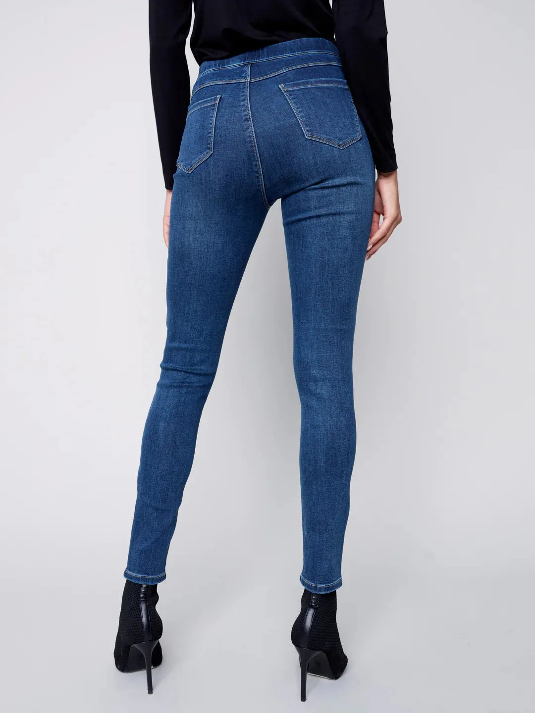 Denim Pull-On Pants