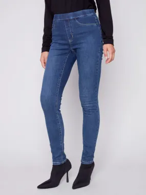 Denim Pull-On Pants