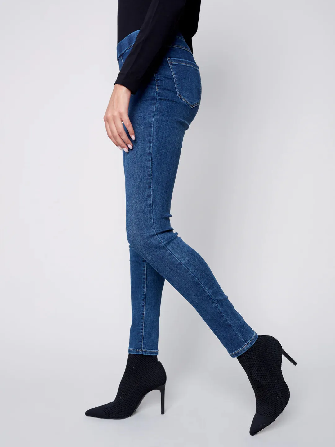 Denim Pull-On Pants