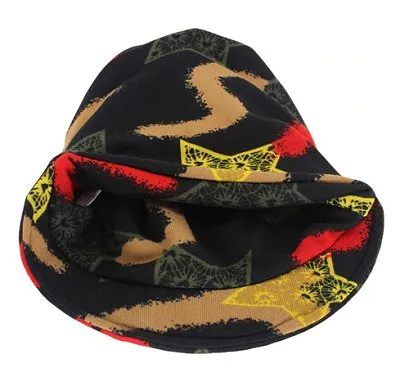 Dreadz Soft Cotton Peaked Brim Beanie Hat (AL-160 Abstract)