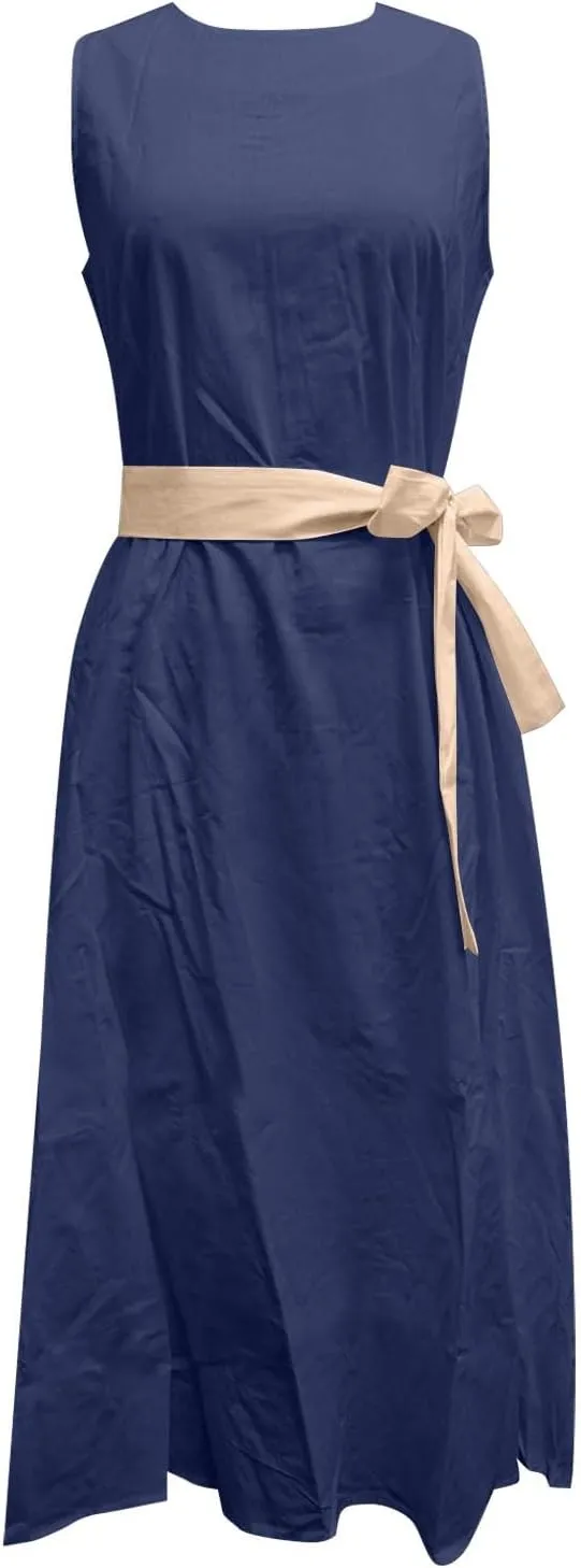 Dresses for Women 2025 Elegant Classy,Women's Elegant Summer Fashionable Solid Color Waist Strap Medium Length Dress