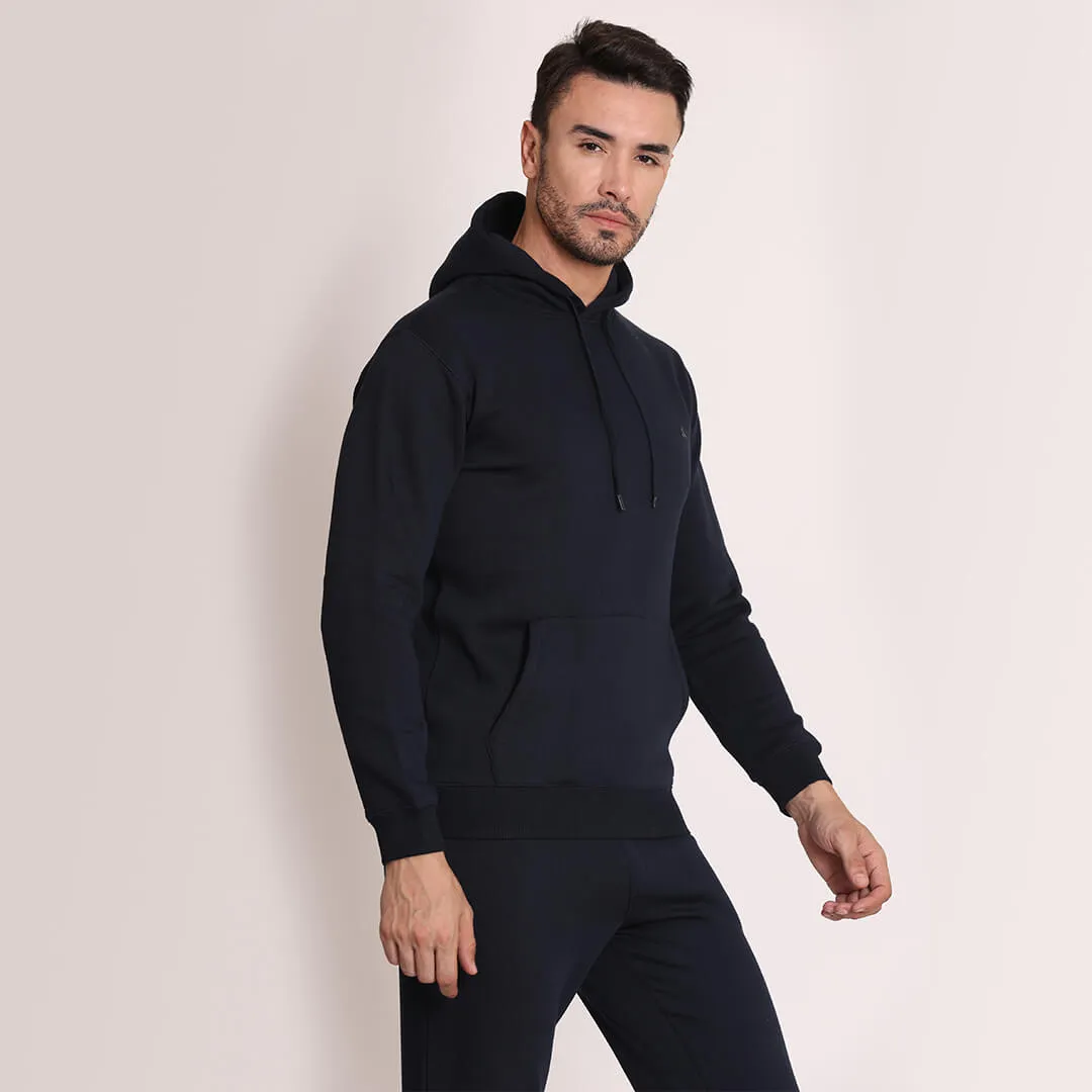 Fleece Hoodie- Denim Blue