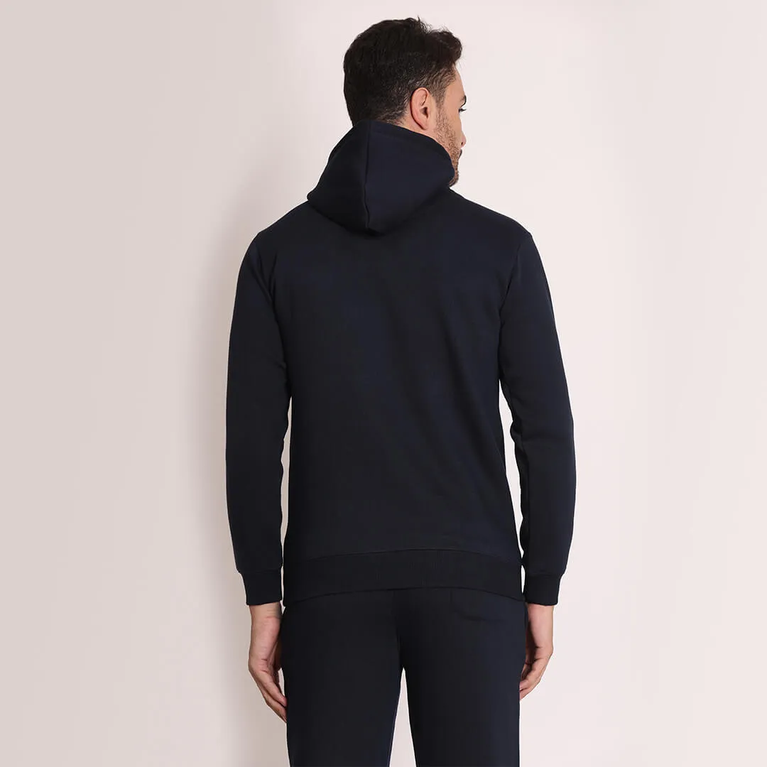 Fleece Hoodie- Denim Blue