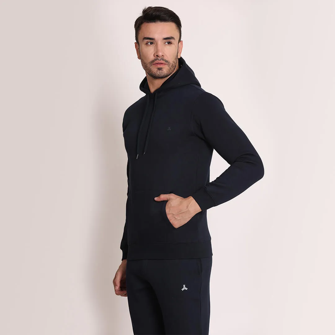 Fleece Hoodie- Denim Blue