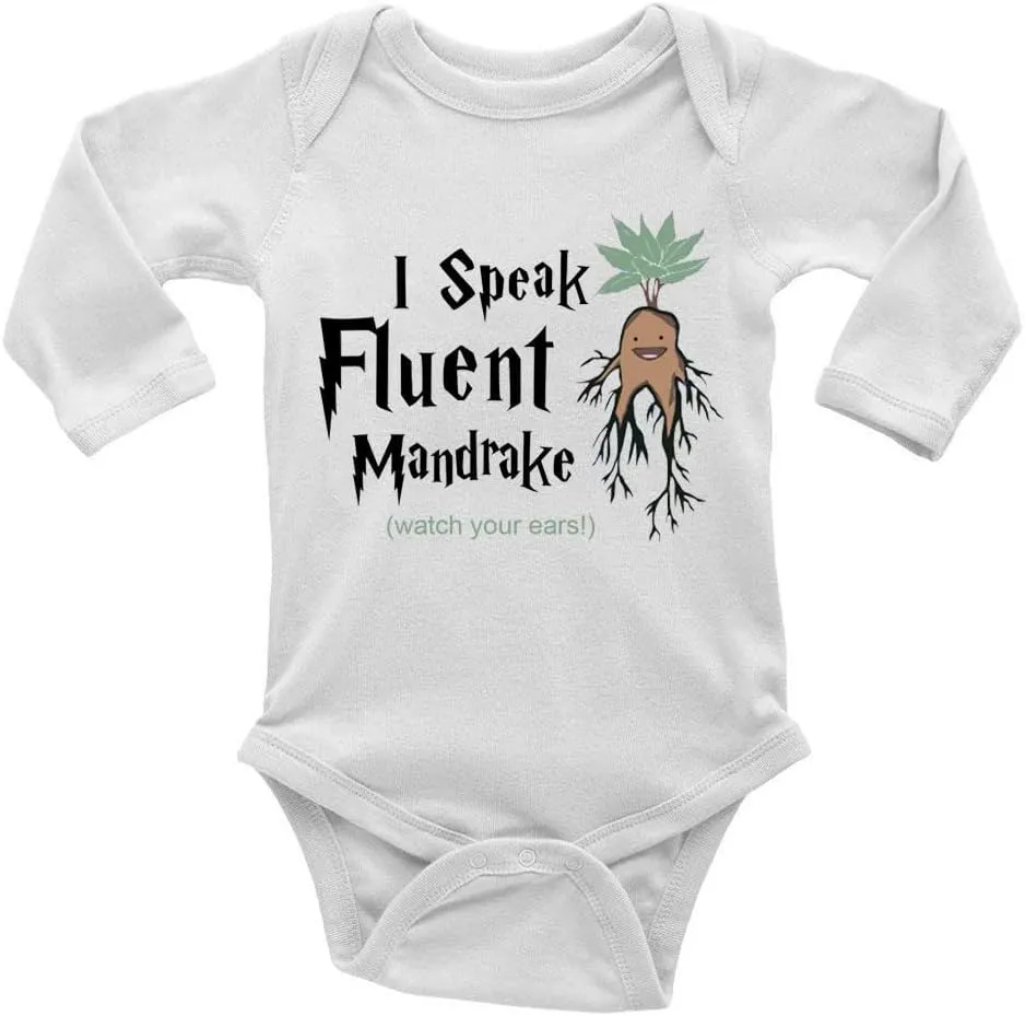 GKrepps I Speak Fluent Mandrake Watch Your Ears! Baby Clothes Newborn Organic Bodysuits Romper