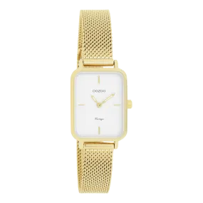 Gold coloured OOZOO watch with gold coloured metal mesh bracelet - C20352