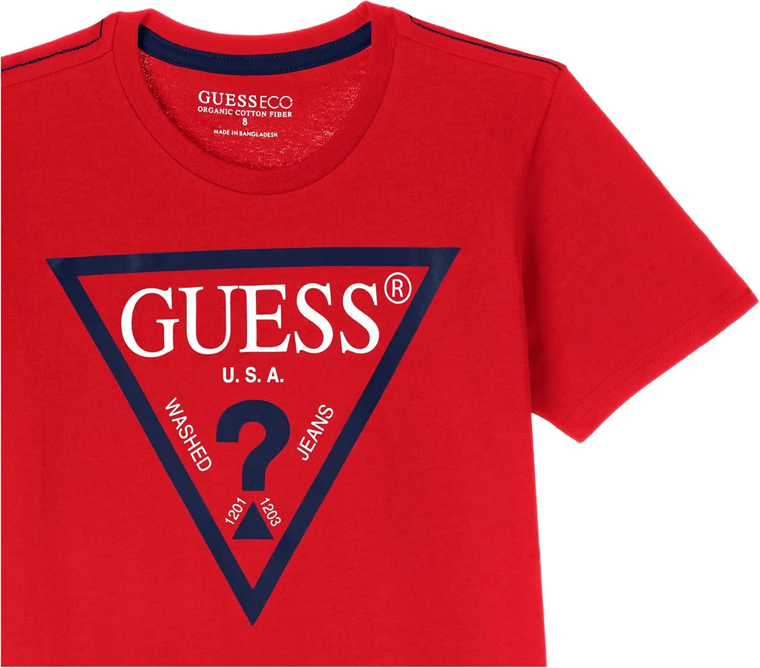 GUESS Boys' Big Organic Cotton Classic Logo T-Shirt