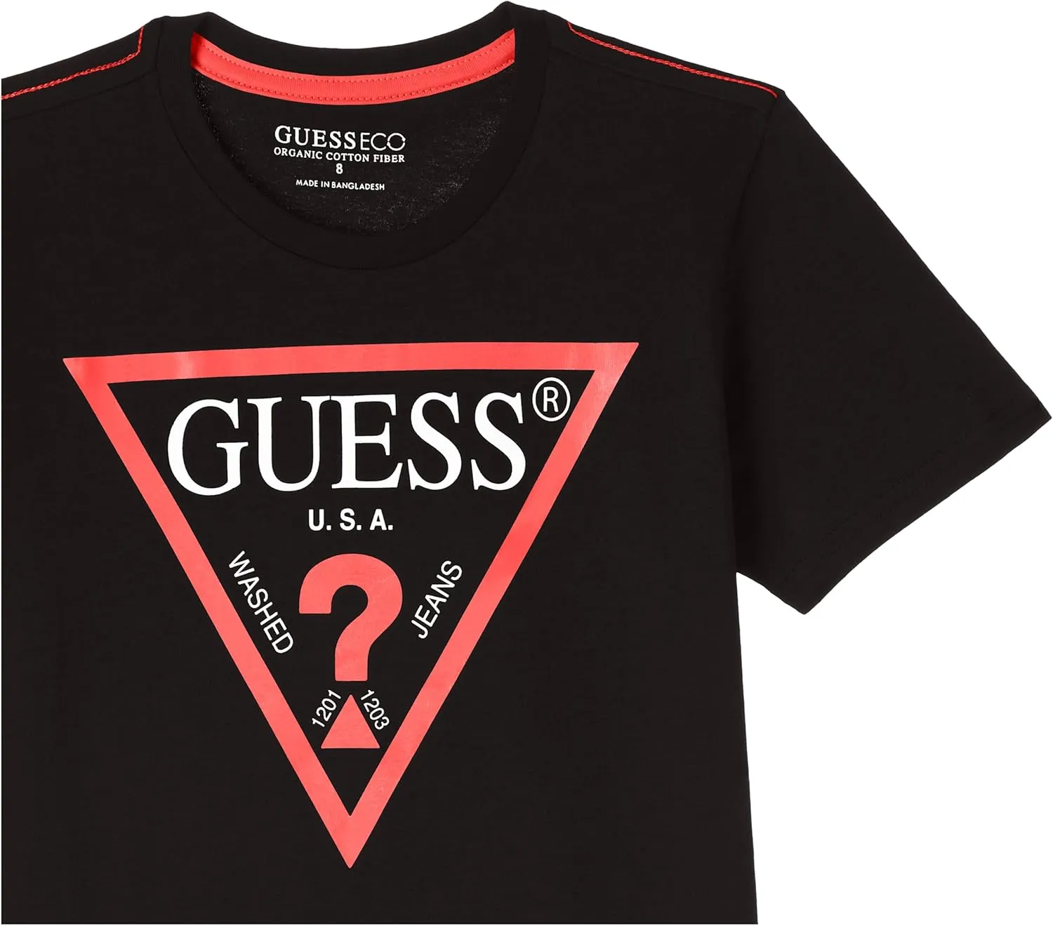 GUESS Boys' Big Organic Cotton Classic Logo T-Shirt