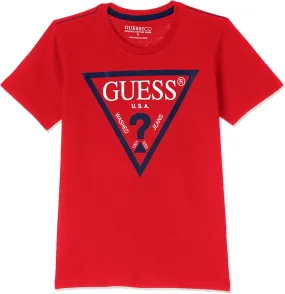 GUESS Boys' Big Organic Cotton Classic Logo T-Shirt