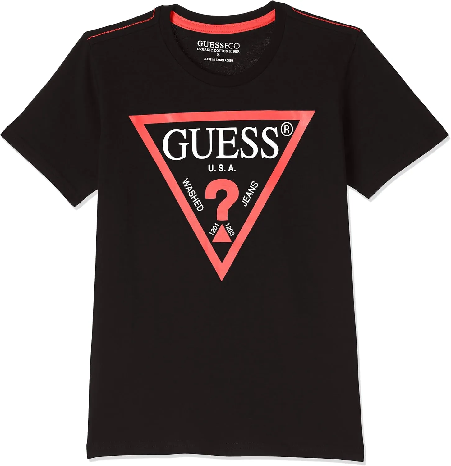 GUESS Boys' Big Organic Cotton Classic Logo T-Shirt