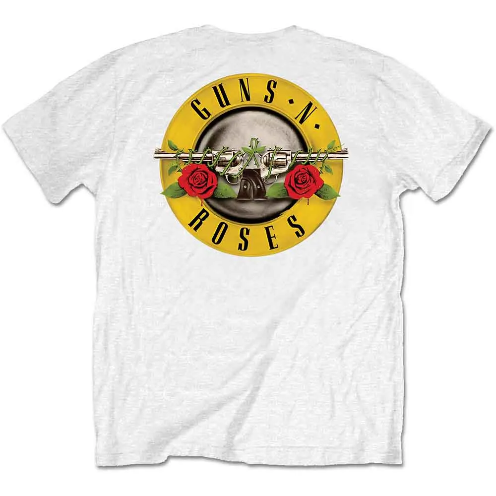 Guns 'n' Roses "Classic Circle Logo" White T shirt