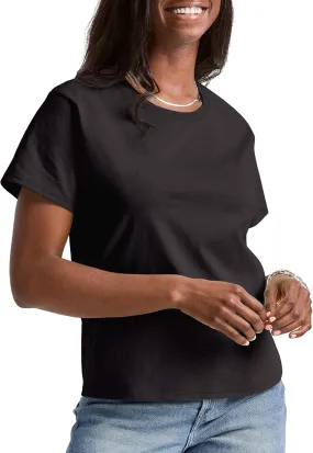 Hanes Women's Essentials T-Shirt, Cotton Crewneck Tee, Classic Fit T-Shirt for Women