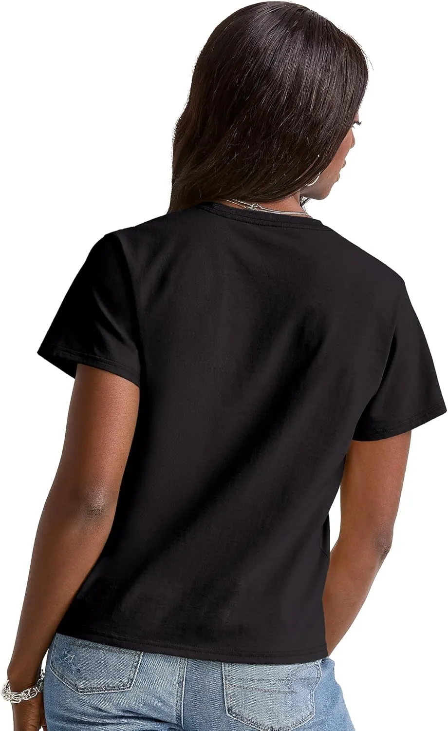 Hanes Women's Essentials T-Shirt, Cotton Crewneck Tee, Classic Fit T-Shirt for Women